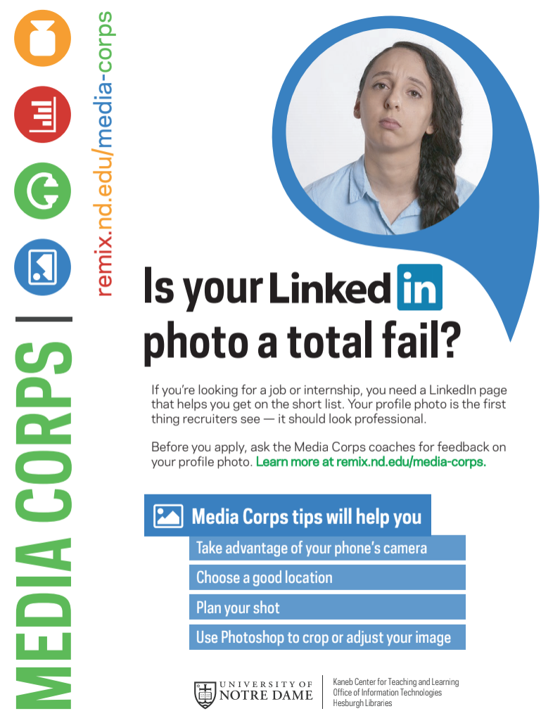 link to flyer for LinkedIn head shot creation -- featured service